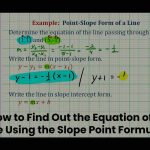 Find Out the Equation of a Line Using the Slope Point Formula