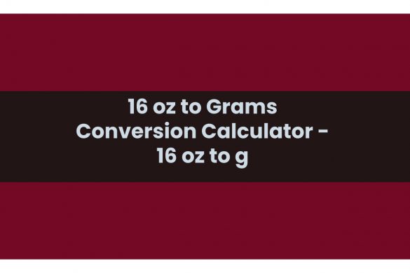 16 oz to Grams Conversion Calculator - 16 oz to g