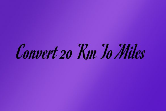 Convert 20 Km To Miles