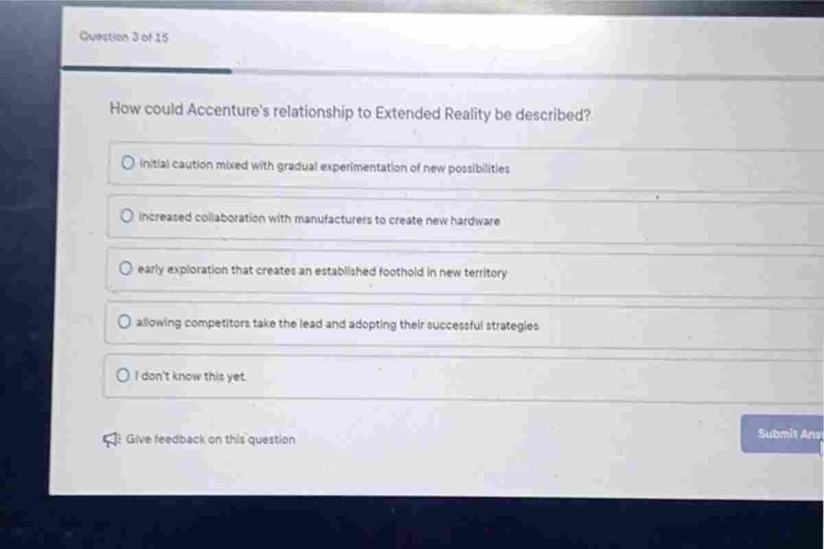 How could Accenture’s relationship to extended reality be described?